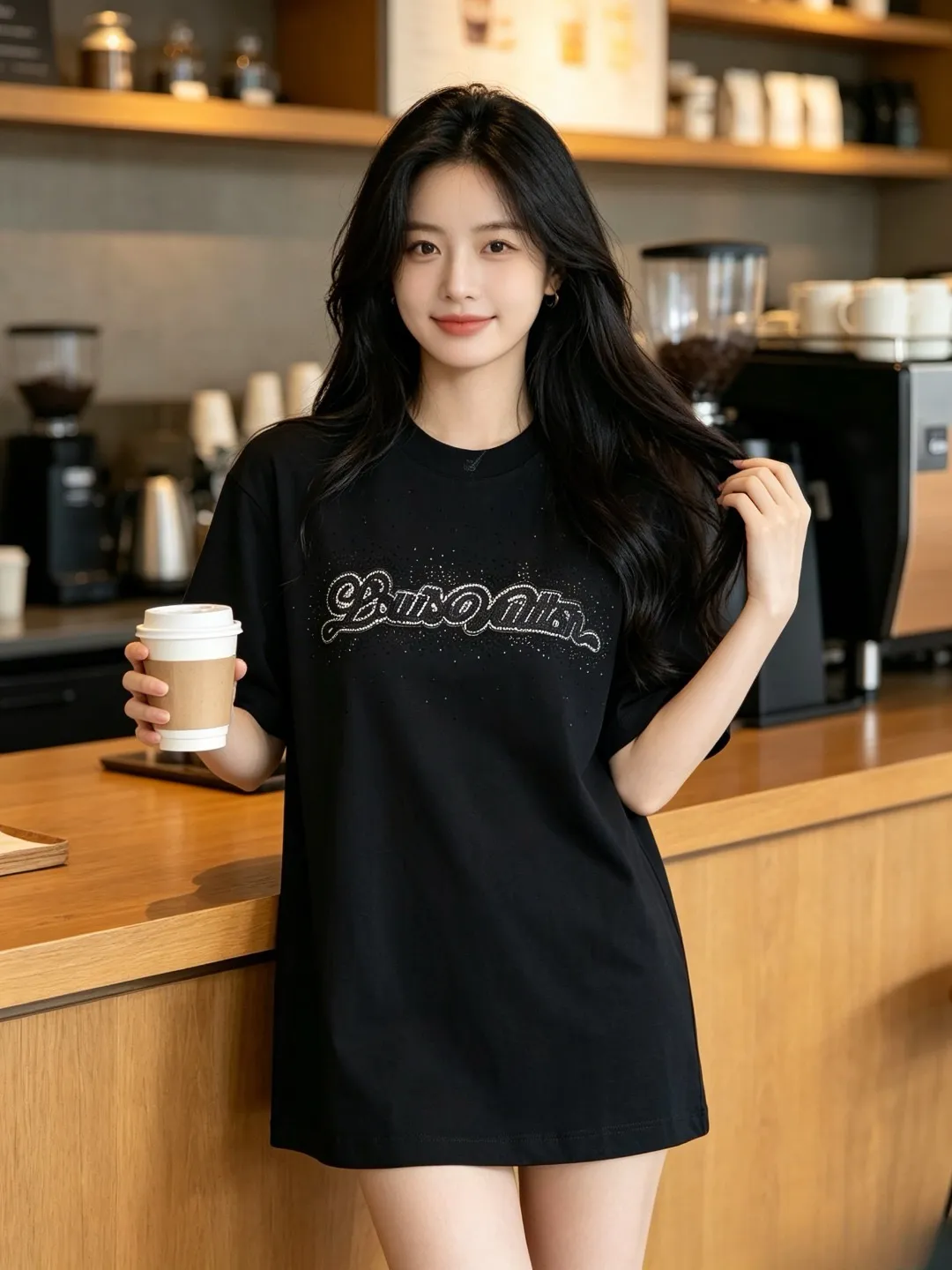 Louis Vuitton/Louis Vuitton Galaxy Broken Diamond Floral Letters Embroidered Short Sleeve